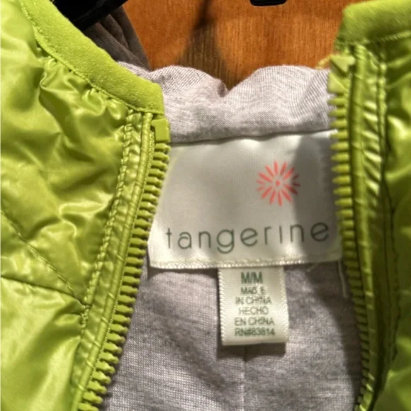 Tangerine Lime Green Puffer Vest - Picture 7 of 8